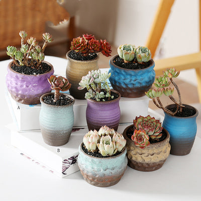 Retro Personality Plant Stoneware Indoor Flowerpot