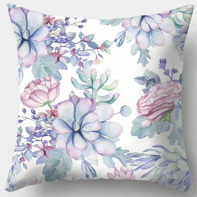 White Cushion Gift Throw Flower Pillowcase